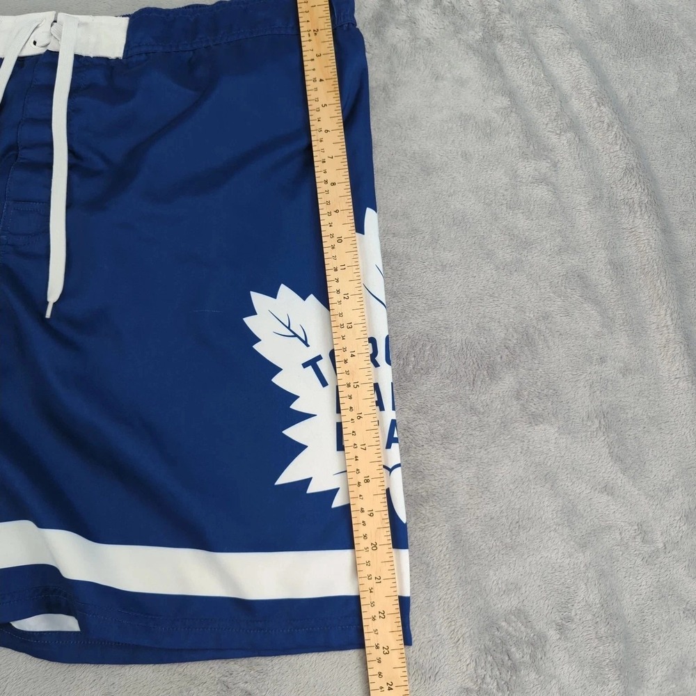 NHL Toronto Maple Leafs Board Shorts Mens XL Blue Swim Trunks Hockey Logo Denim - Picture 10 of 11